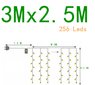 Garlianda - valoverho 256 LED 3x2,5 m, valkoinen hinta ja tiedot | Jouluvalot | hobbyhall.fi