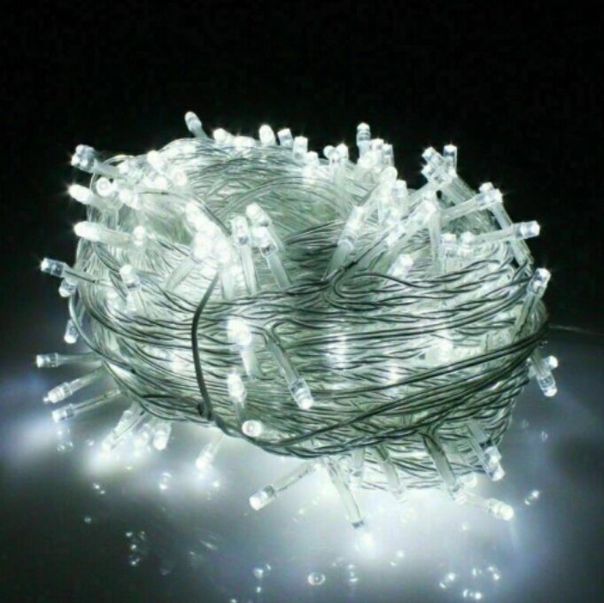 500-lamppuinen LED-valoketju, valkoinen, IP67 hinta ja tiedot | Jouluvalot | hobbyhall.fi