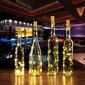Viinipullo korkin muotoinen 2 m 20 LED valoketju 5 kpl paristoilla hinta ja tiedot | Jouluvalot | hobbyhall.fi