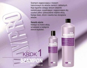 Hyaluronihappoa sisältävä shampoo ohuille vaurioituneille hiuksille Kaypro, 1000 ml hinta ja tiedot | Kaypro Hajuvedet ja kosmetiikka | hobbyhall.fi