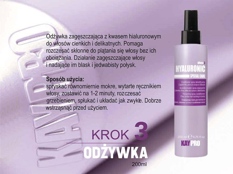 Hyaluronihappoa sisältävä shampoo ohuille vaurioituneille hiuksille Kaypro, 1000 ml hinta ja tiedot | Shampoot | hobbyhall.fi