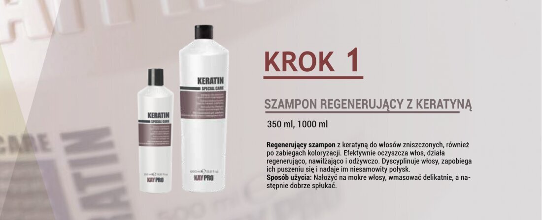 Keratiinia sisältävä korjaava hoito halkaistuneille hiuksille. KayPro, 100 ml hinta ja tiedot | Naamiot, öljyt ja seerumit | hobbyhall.fi