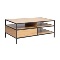 Sohvapöytä HEDVIG laatikolla 100x50xH40cm, saarni/musta hinta ja tiedot | Sohvapöydät | hobbyhall.fi