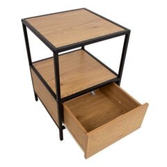 Sivupöytä/yöpöytä HEDVIG 40x40xH59cm, saarni/musta hinta ja tiedot | Sohvapöydät | hobbyhall.fi