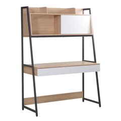 Työpöytä STUDY 124x54xH171cm, tammi/valkoinen hinta ja tiedot | Tietokonepöydät ja työpöydät | hobbyhall.fi