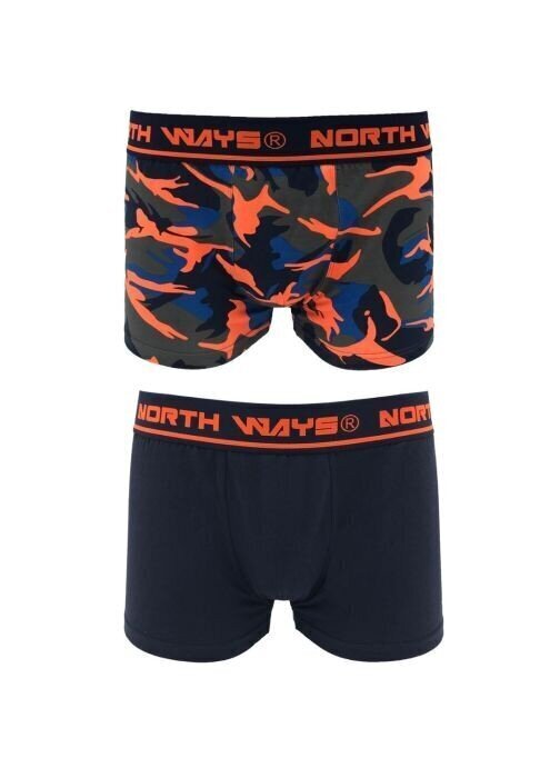 Boxers North Ways Narcis 1709 navy camo /oranssi, koko M hinta ja tiedot | Miesten alushousut | hobbyhall.fi