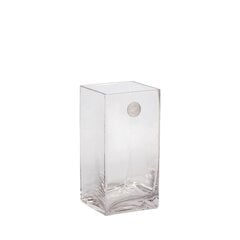 Maljakko IN HOME 10x10xH20cm, läpinäkyvä lasi hinta ja tiedot | Maljakot | hobbyhall.fi