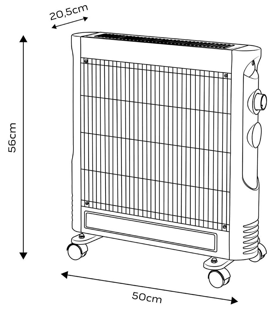 Kvartsi-infrapunalämmitin NEO 90-111, 600/1200 W hinta ja tiedot | Lämmittimet | hobbyhall.fi