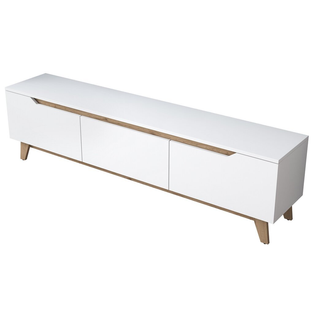 TV-teline, Asir, 180x49x 35 cm, valkoinen/beige hinta ja tiedot | TV-tasot | hobbyhall.fi