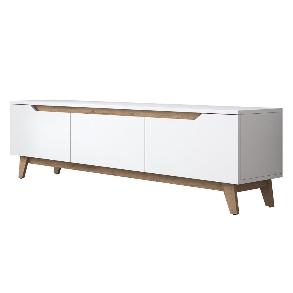 TV-teline, Asir, 180x49x 35 cm, valkoinen/beige hinta ja tiedot | TV-tasot | hobbyhall.fi