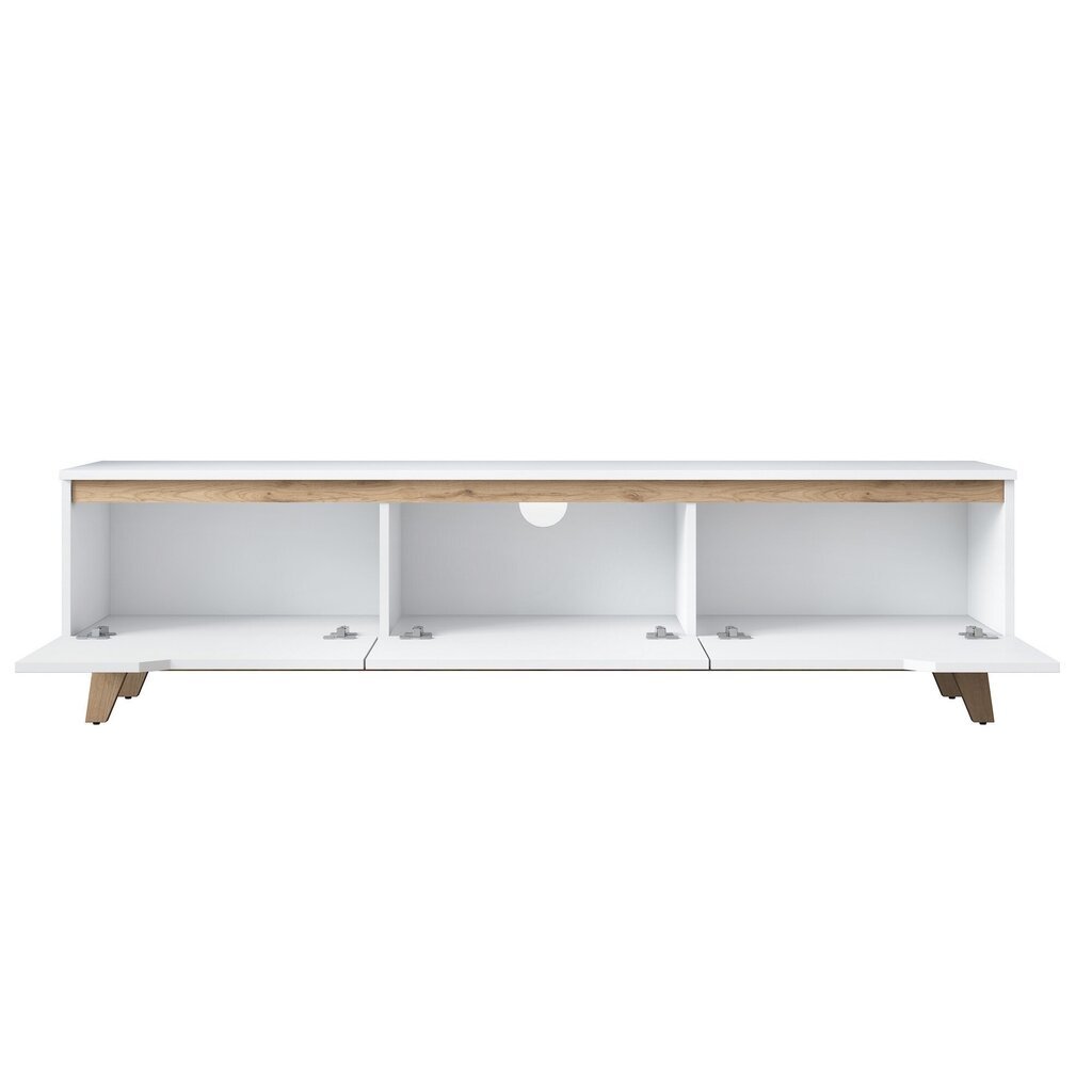 TV-teline, Asir, 180x49x 35 cm, valkoinen/beige hinta ja tiedot | TV-tasot | hobbyhall.fi