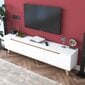 TV-teline, Asir, 180x49x 35 cm, valkoinen/beige hinta ja tiedot | TV-tasot | hobbyhall.fi