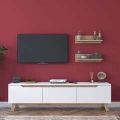 TV-taso, Asir, 180x49x35 cm, valkoinen hinta ja tiedot | TV- ja mediakalusteet | hobbyhall.fi