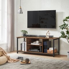 TV-taso avohyllyillä, VASAGLE, 40 x 120 x 50 cm, ruskea-musta hinta ja tiedot | TV-tasot | hobbyhall.fi