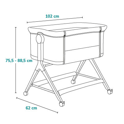 Sänky-kehto Lionelo Leonie Plus, Grey hinta ja tiedot | Matkasängyt | hobbyhall.fi