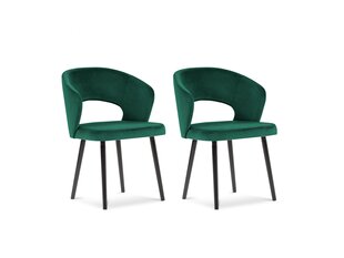 2 tuolin setti Windsor and Co Elpis, tummanvihreä hinta ja tiedot | Ruokapöydän tuolit | hobbyhall.fi