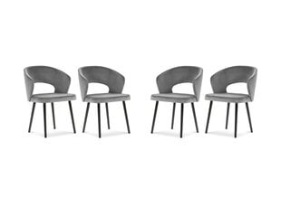 4 tuolin setti Windsor and Co Elpis, harmaa hinta ja tiedot | Ruokapöydän tuolit | hobbyhall.fi