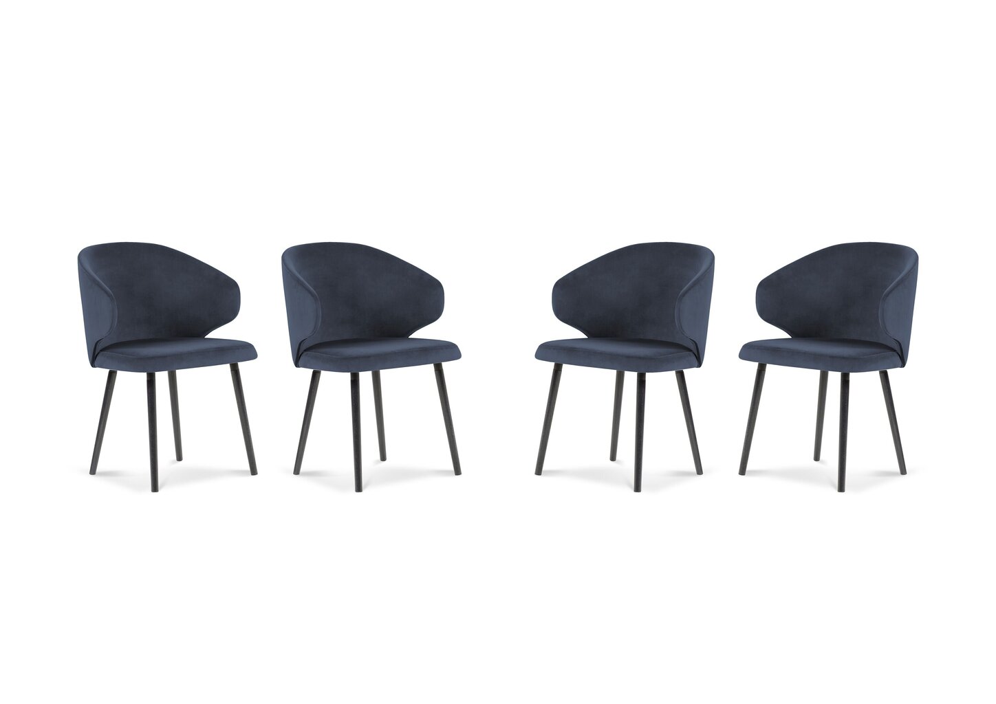 4 tuolin sarja Windsor and Co. Nemesis, tummansininen hinta ja tiedot | Ruokapöydän tuolit | hobbyhall.fi