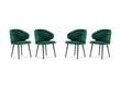 4 tuolin setti Windsor and Co. Nemesis, tummanvihreä hinta ja tiedot | Ruokapöydän tuolit | hobbyhall.fi