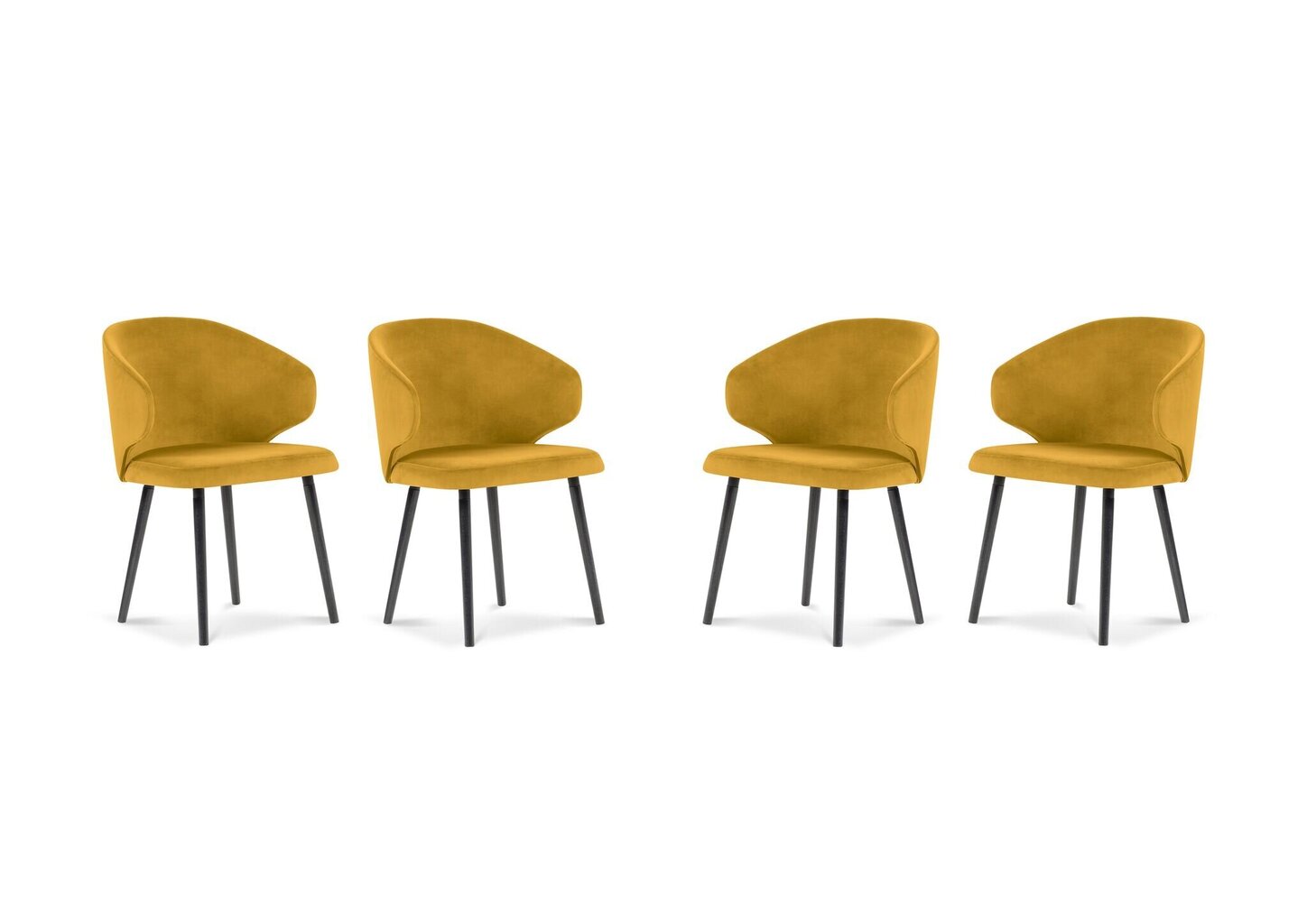 4 tuolin sarja Windsor and Co. Nemesis, keltainen hinta ja tiedot | Ruokapöydän tuolit | hobbyhall.fi