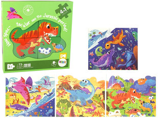 Puzzle 4in1 , dinosaurukset hinta ja tiedot | Palapelit | hobbyhall.fi