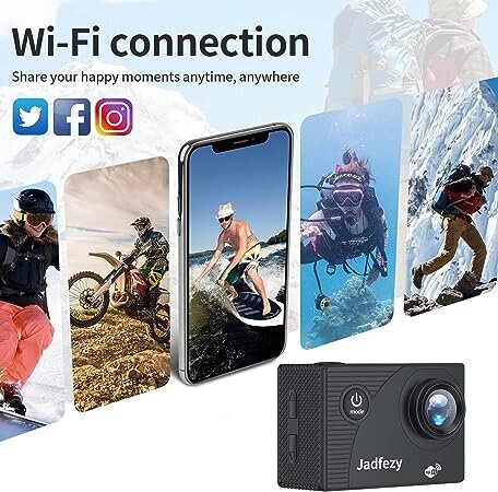 Jadfezy toimintakamera FHD 1080P WiFi hinta ja tiedot | Action-kamerat | hobbyhall.fi