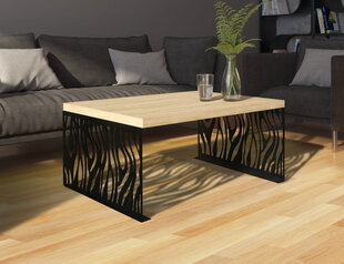 Mafei sohvapöytä, 100 cm x 70 cm, ruskean ja mustan värinen hinta ja tiedot | Sohvapöydät | hobbyhall.fi