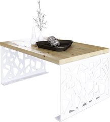 Semara sohvapöytä 100x60cm, ruskea/valkoinen hinta ja tiedot | Sohvapöydät | hobbyhall.fi