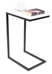 Sivupöytä Spark, 62x30x40 cm, valkoinen/musta hinta ja tiedot | Sohvapöydät | hobbyhall.fi