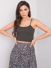 RUE PARIS Tumma khaki crop toppi hinta ja tiedot | Naisten T-paidat | hobbyhall.fi