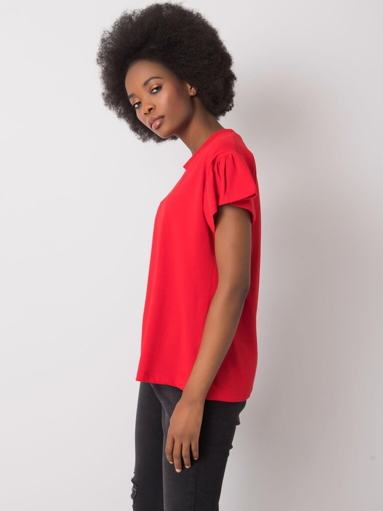 RUE PARIS punainen puuvillapusero hinta ja tiedot | Naisten T-paidat | hobbyhall.fi