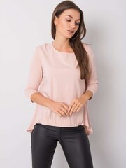 Vaaleanpunainen pusero, jossa 3/4-hihat. hinta ja tiedot | Naisten paidat | hobbyhall.fi