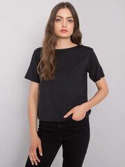 RUE PARIS Musta pusero, jossa lyhyet hihat. hinta ja tiedot | Naisten paidat | hobbyhall.fi