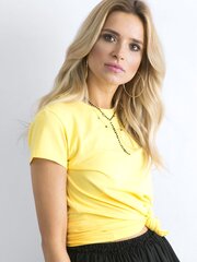Tavallinen keltainen t-paita. hinta ja tiedot | Naisten paidat | hobbyhall.fi
