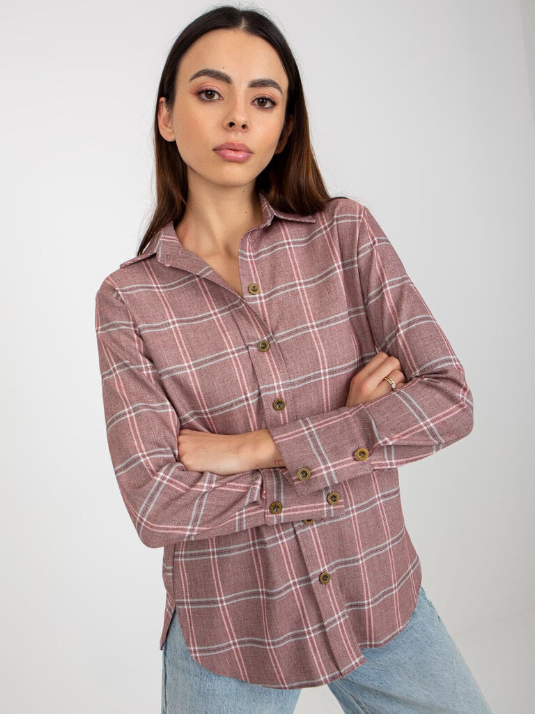 Naisten tummanvaaleanpunainen ruudullinen paita hinta ja tiedot | Naisten paidat | hobbyhall.fi