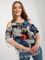 Naisten laivastonsininen T-paita printillä hinta ja tiedot | Naisten paidat | hobbyhall.fi