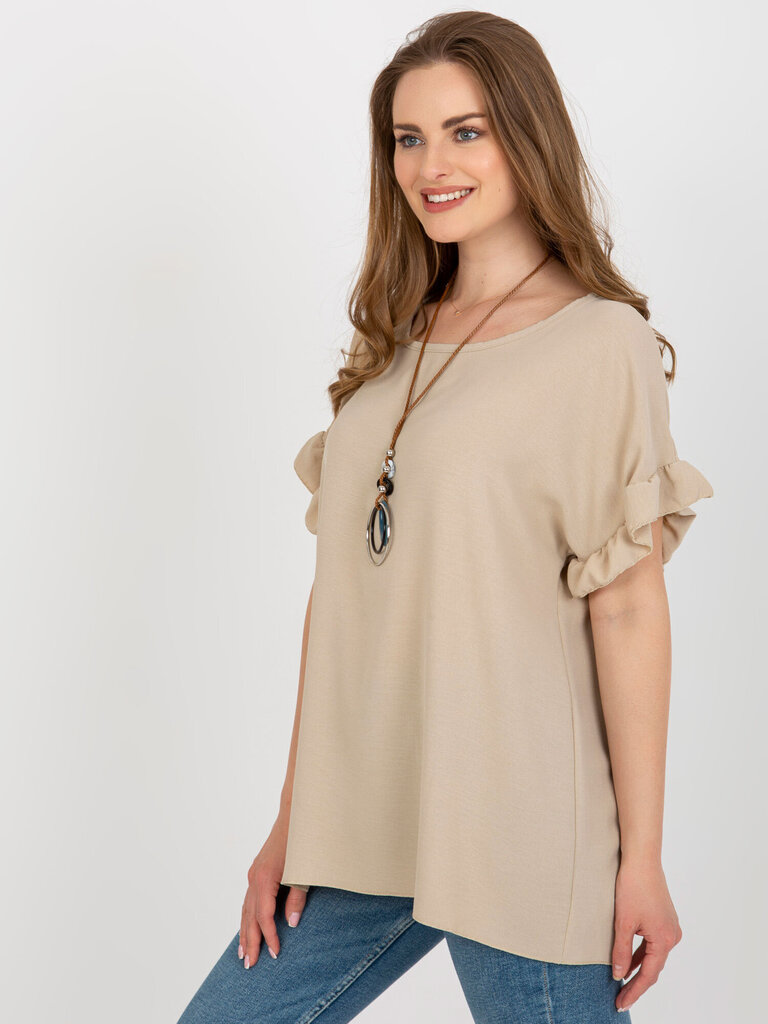 Naisten beige Oversize-pusero hinta ja tiedot | Naisten paidat | hobbyhall.fi