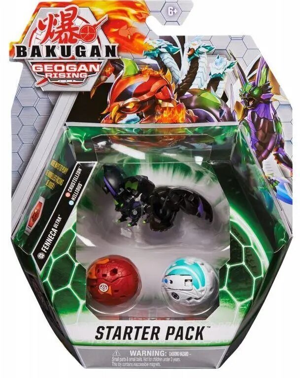 Spin Master Bakugan Geogan Rising: Fenneca Ultra, Crustillion Nillious Starter Pack (20135563) hinta ja tiedot | Poikien lelut | hobbyhall.fi