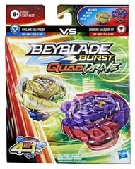 Hasbro Beyblade Burst: Quad Drive 4 in 1 - sykloni Belfyre B7 VS Berserk Balderov B7 (F3965) hinta ja tiedot | Bey Blade Lapset | hobbyhall.fi