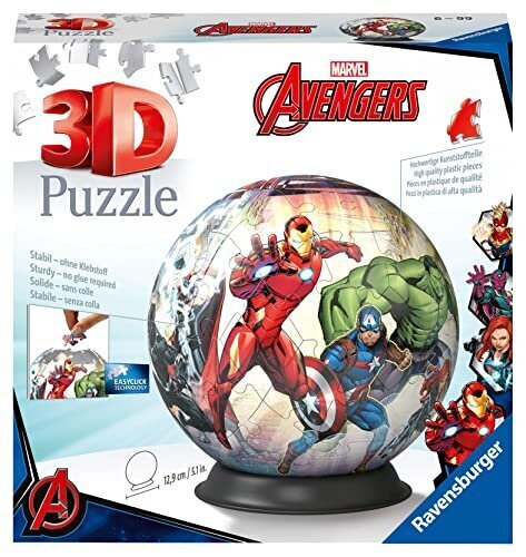 Ravensburger Marvel Avengers 3D -palapala 6 -vuotiaille lapsille - 72 kappaletta - liimaa ei vaadita hinta ja tiedot | Poikien lelut | hobbyhall.fi