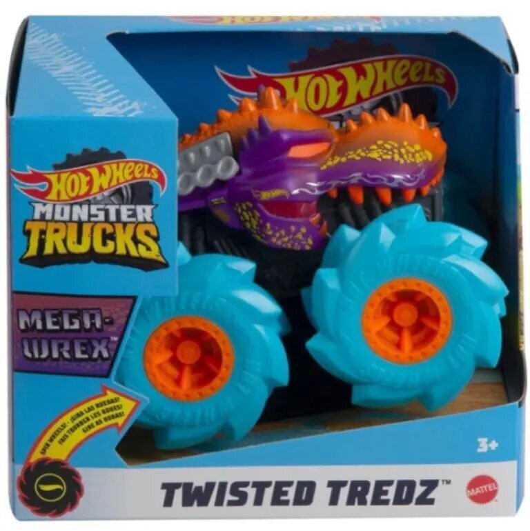 Mattel Hot Wheels Monster Trucks: Twisted Tredz 1:43 - Mega-Wrex (GVK39) hinta ja tiedot | Poikien lelut | hobbyhall.fi