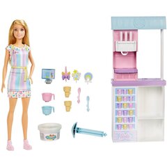 Barbie Ice Cream Shopkeeper Playset (HCN46) hinta ja tiedot | Tyttöjen lelut | hobbyhall.fi