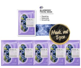 Mustikka korjaava naamio, 25ml (5 kpl) hinta ja tiedot | Kasvonaamiot ja silmänalusaamiot | hobbyhall.fi