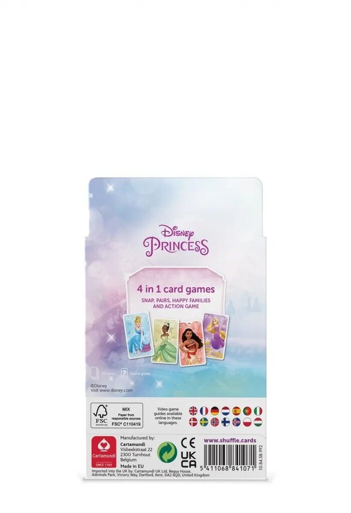 Shuffle Fun 4in1 Disney Prinsessat korttipeli hinta ja tiedot | Lautapelit ja älypelit | hobbyhall.fi