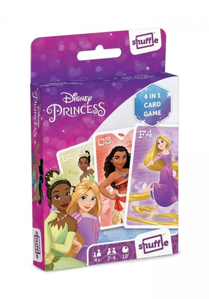 Shuffle Fun 4in1 Disney Prinsessat korttipeli hinta ja tiedot | Lautapelit ja älypelit | hobbyhall.fi