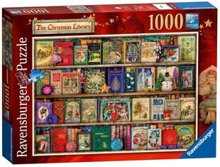 Ravensburger Puzzle The Christmas Library 1000p 19801 hinta ja tiedot | Palapelit | hobbyhall.fi