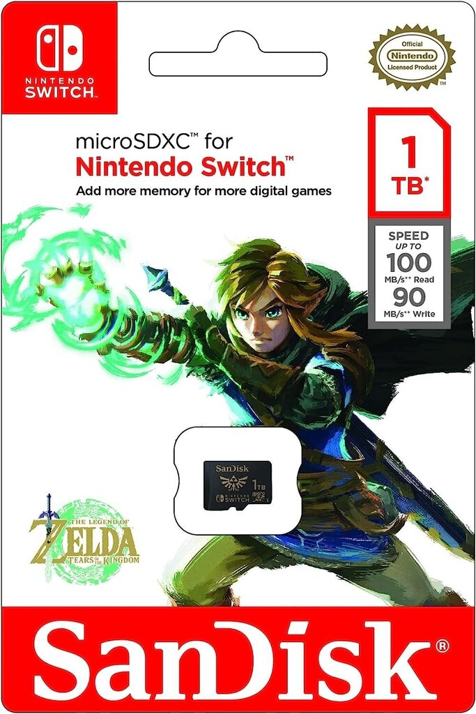 SanDisk MicroSDXC Zelda Edition 1TB Nintendo Switch/Lite hinta ja tiedot | Kameran muistikortit | hobbyhall.fi