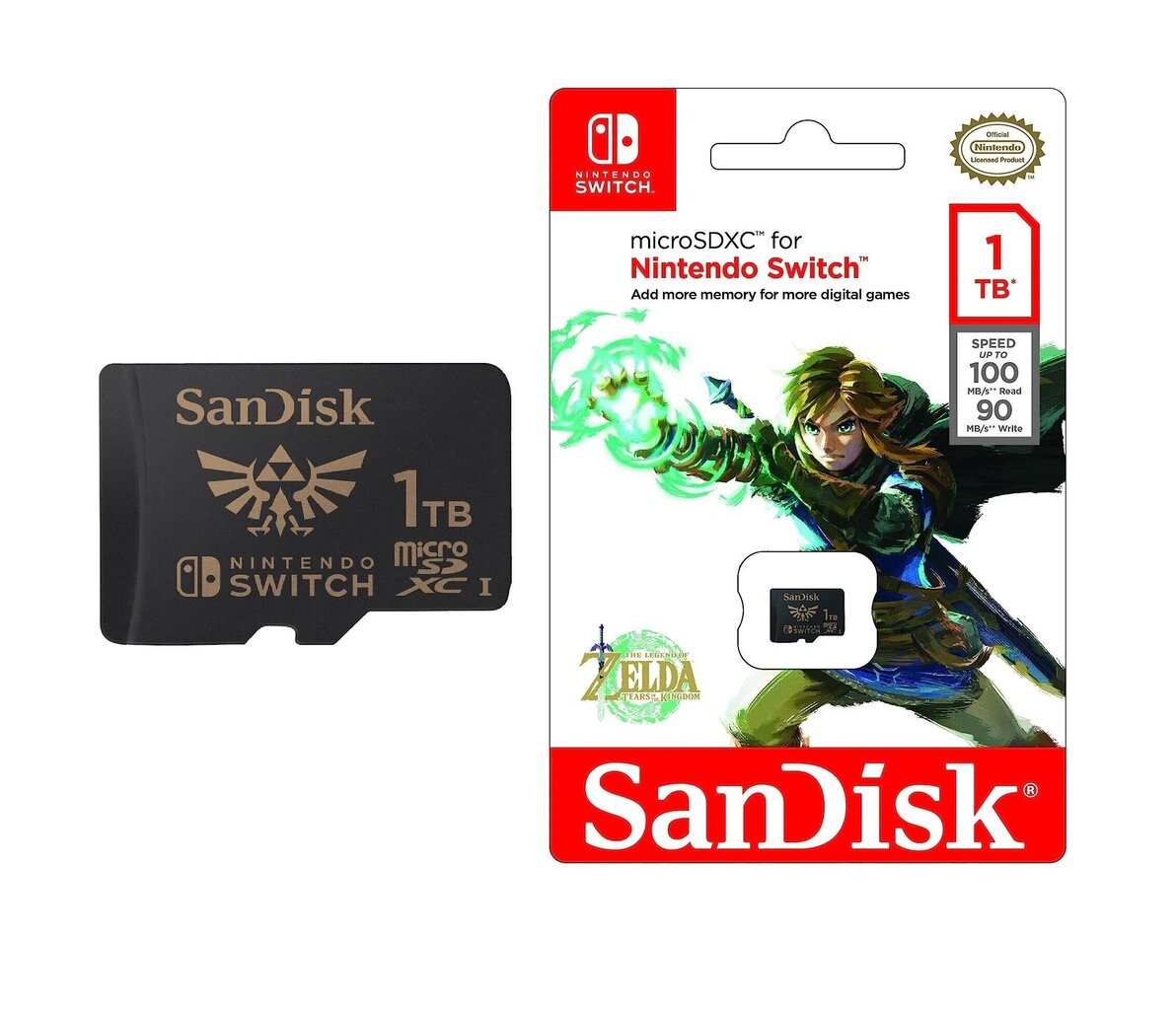 SanDisk MicroSDXC Zelda Edition 1TB Nintendo Switch/Lite hinta ja tiedot | Kameran muistikortit | hobbyhall.fi