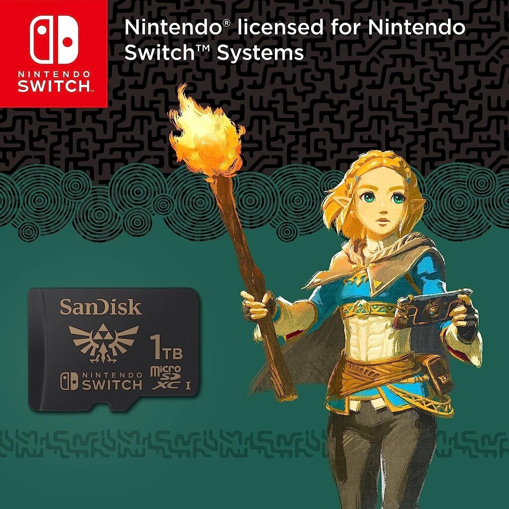 SanDisk MicroSDXC Zelda Edition 1TB Nintendo Switch/Lite hinta ja tiedot | Kameran muistikortit | hobbyhall.fi