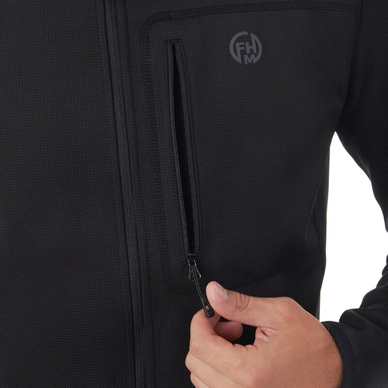 Miesten softshell-takki, FHM Nuk, musta hinta ja tiedot | Miesten puserot ja hupparit | hobbyhall.fi